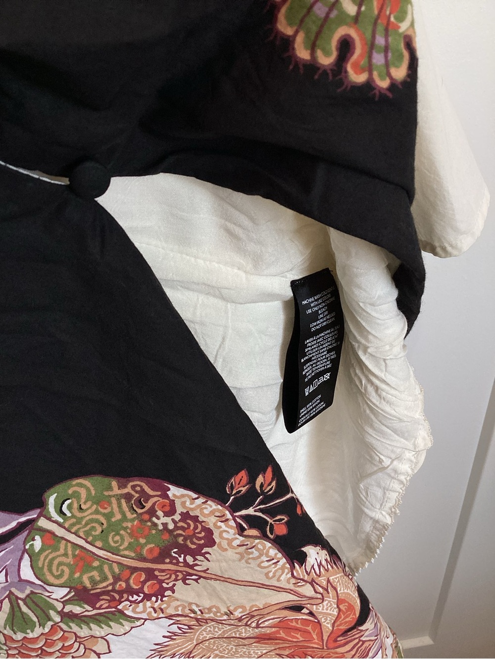 Anthropologie Katerina Short-Sleeve Button-Front Maxi Dress XL Black Floral - Picture 8 of 15